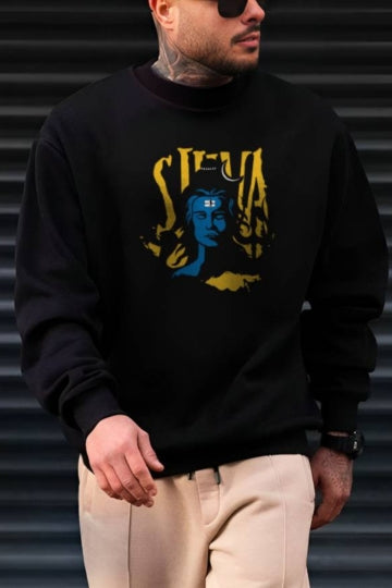 Shiv Shankar Printed Black Sweatshirt