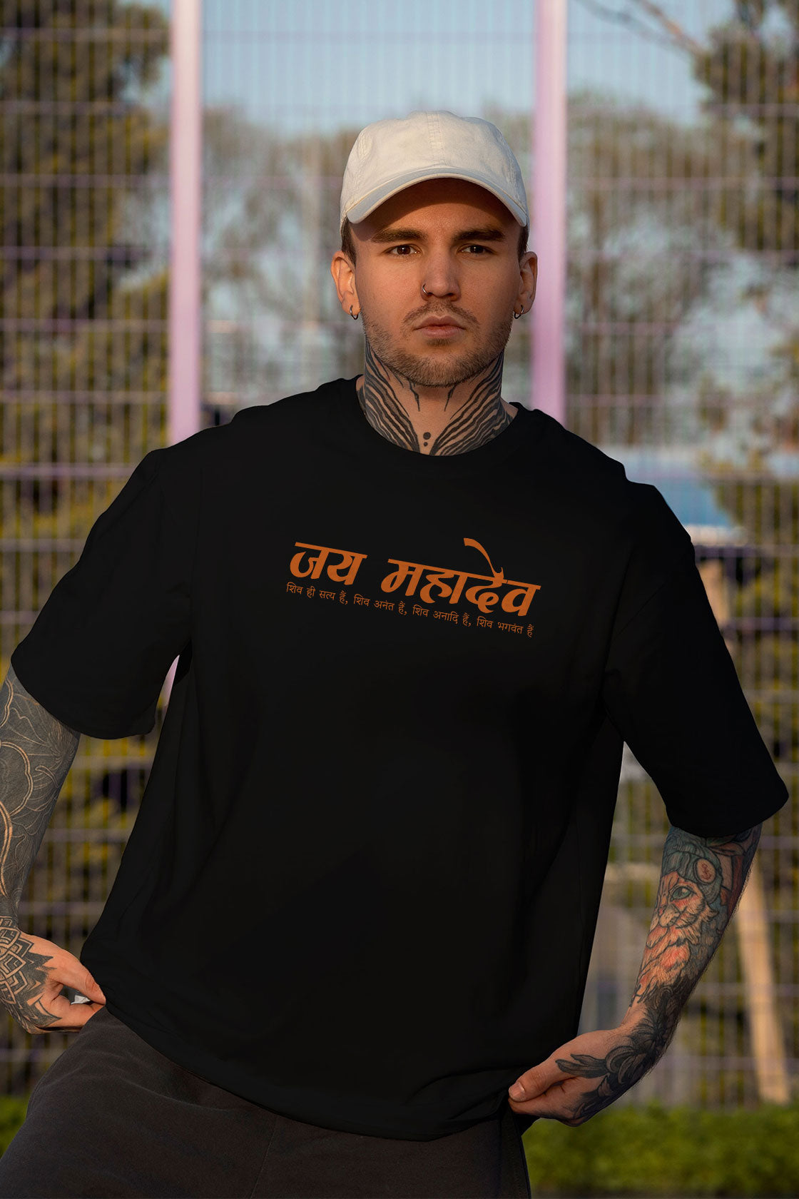 Men's Jai Mahadev Printed Oversized/Regular T-shirt