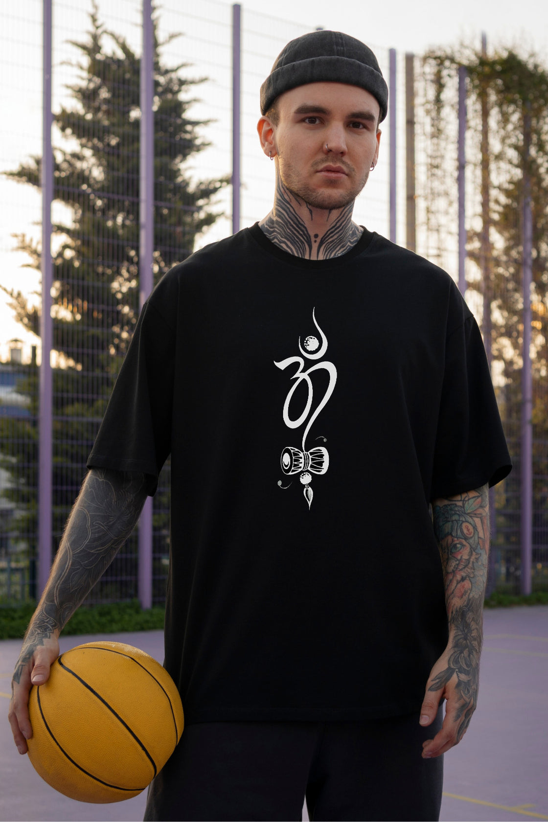 Men's Om Graphic Oversized/Regular T-shirt