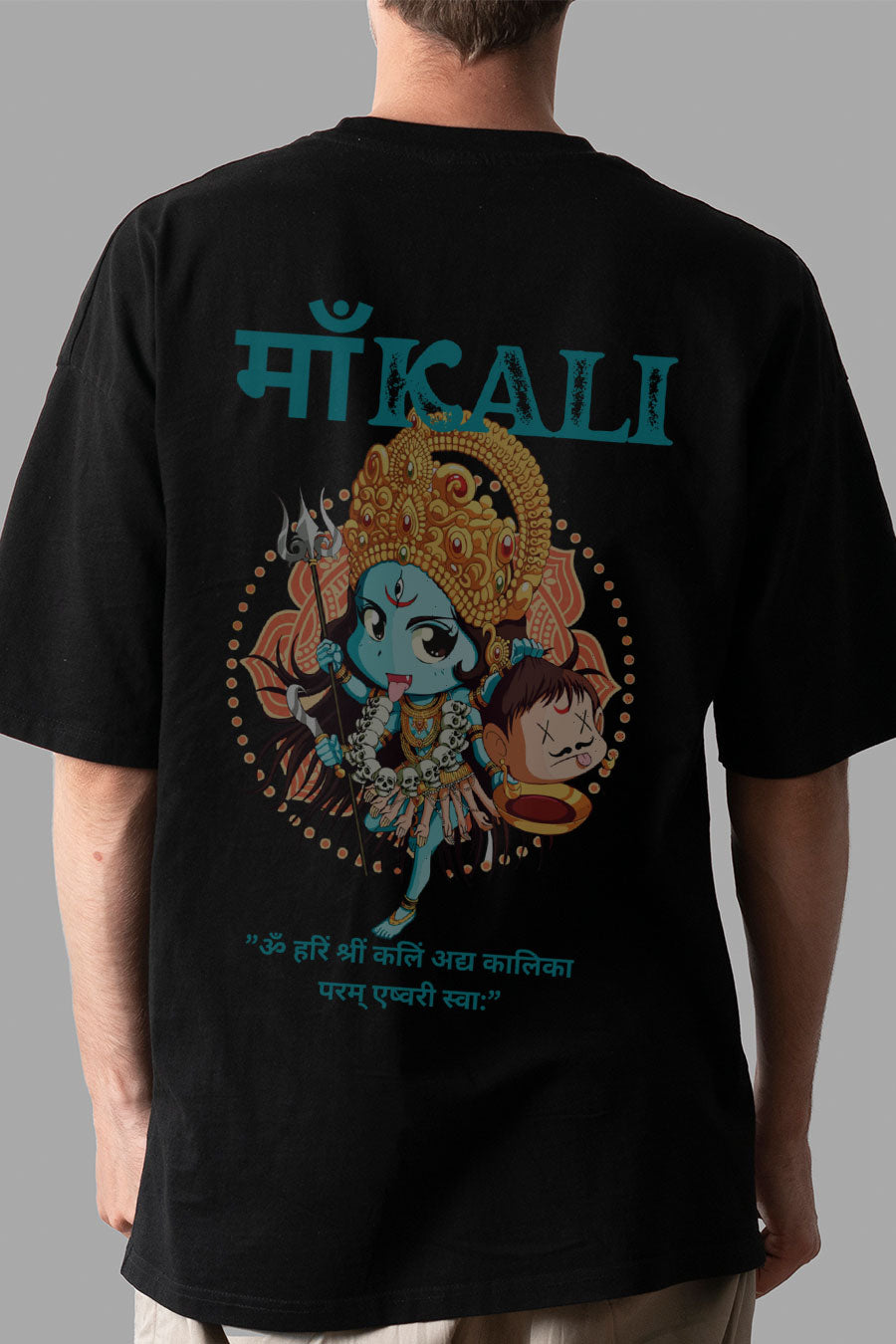 Men's Maa Kali Printed Oversized/Regular T-shirt