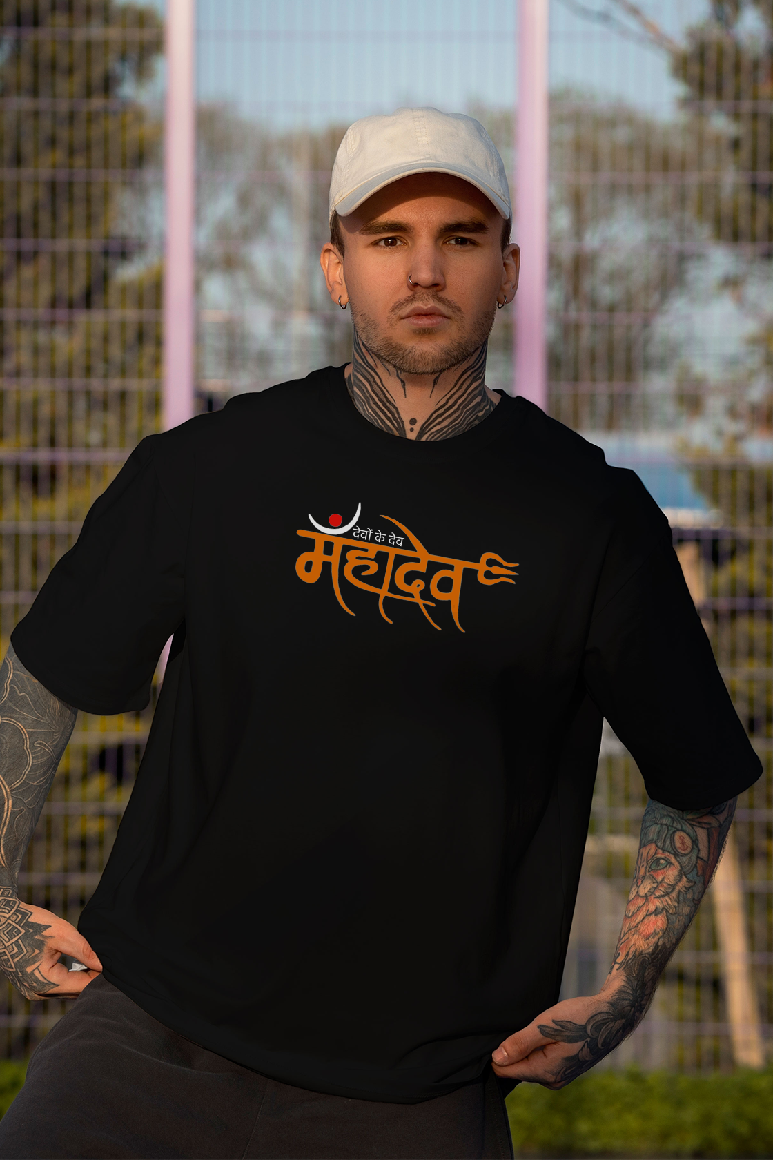 Men's Devon Ke Dev Mahadev Graphic Oversized/Regular T-shirt