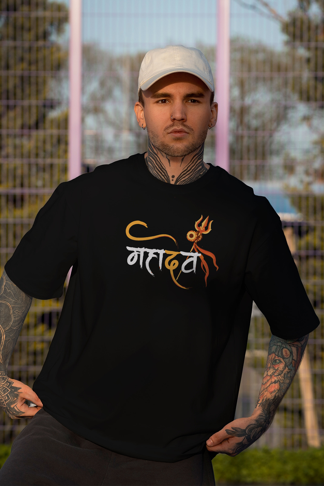 Men's Mahadev 3 Printed Oversized/Regular T-shirt