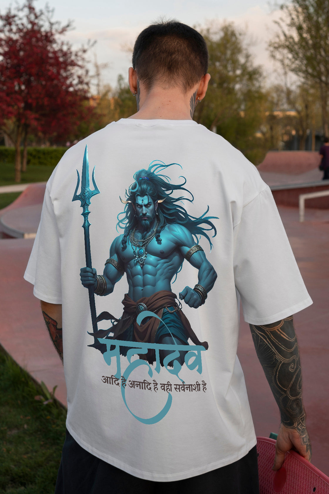 Men's Mahadev 2 Printed Oversized/Regular T-shirt