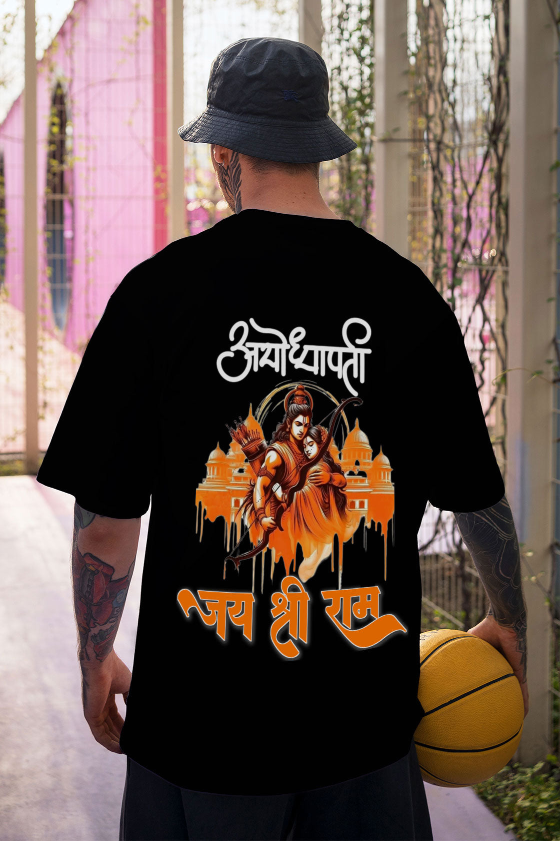 Men's Ayodhyapati Shree Ram Graphic Oversized/Regular T-shirt