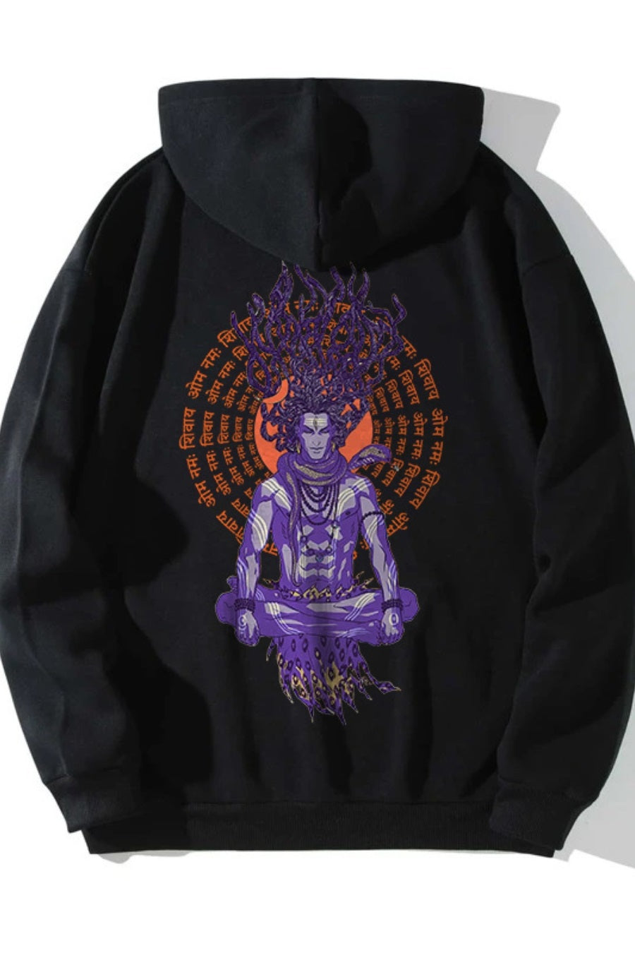 Om Namah Shivay Printed Black Hoodies