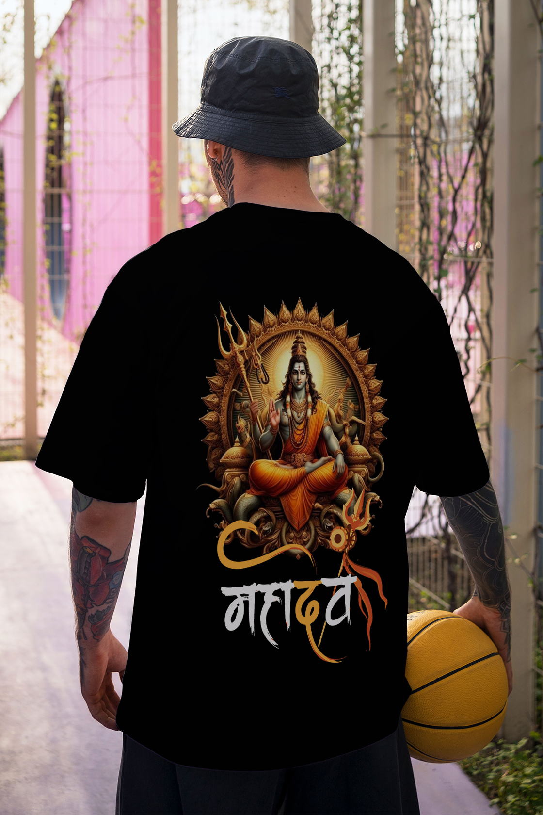 Men's Mahadev 3 Printed Oversized/Regular T-shirt