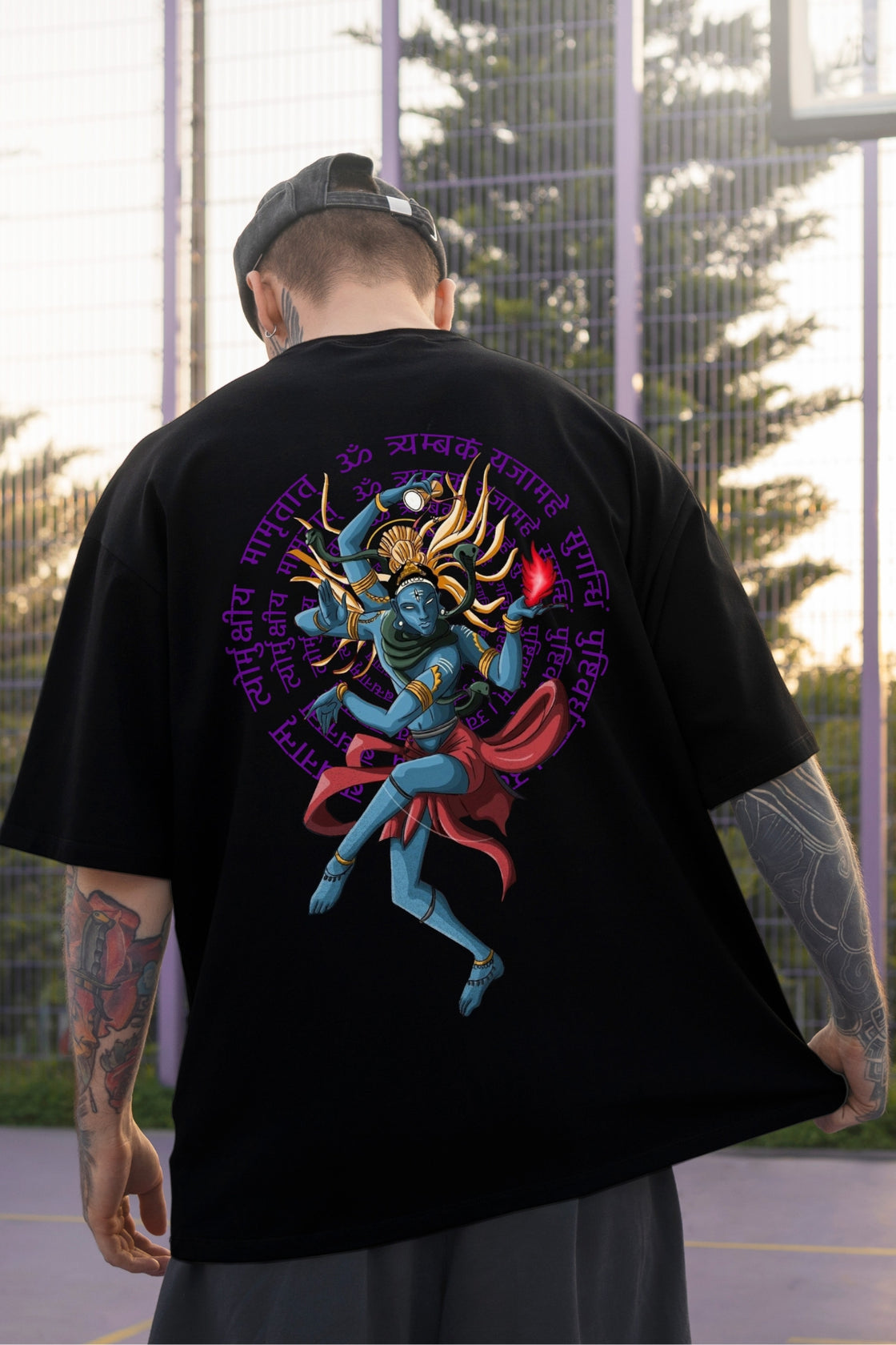 Men's Lord Shiva Printed Oversized/Regular T-shirt