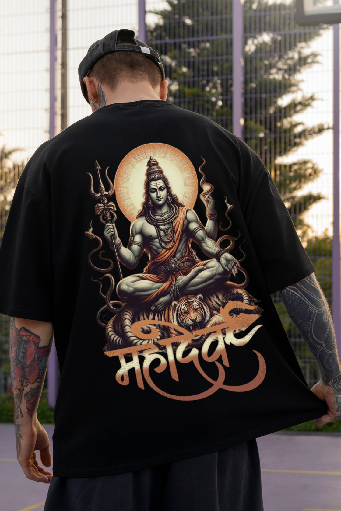 Men's Mahadev 4 Graphic Regular/Oversized T-shirt