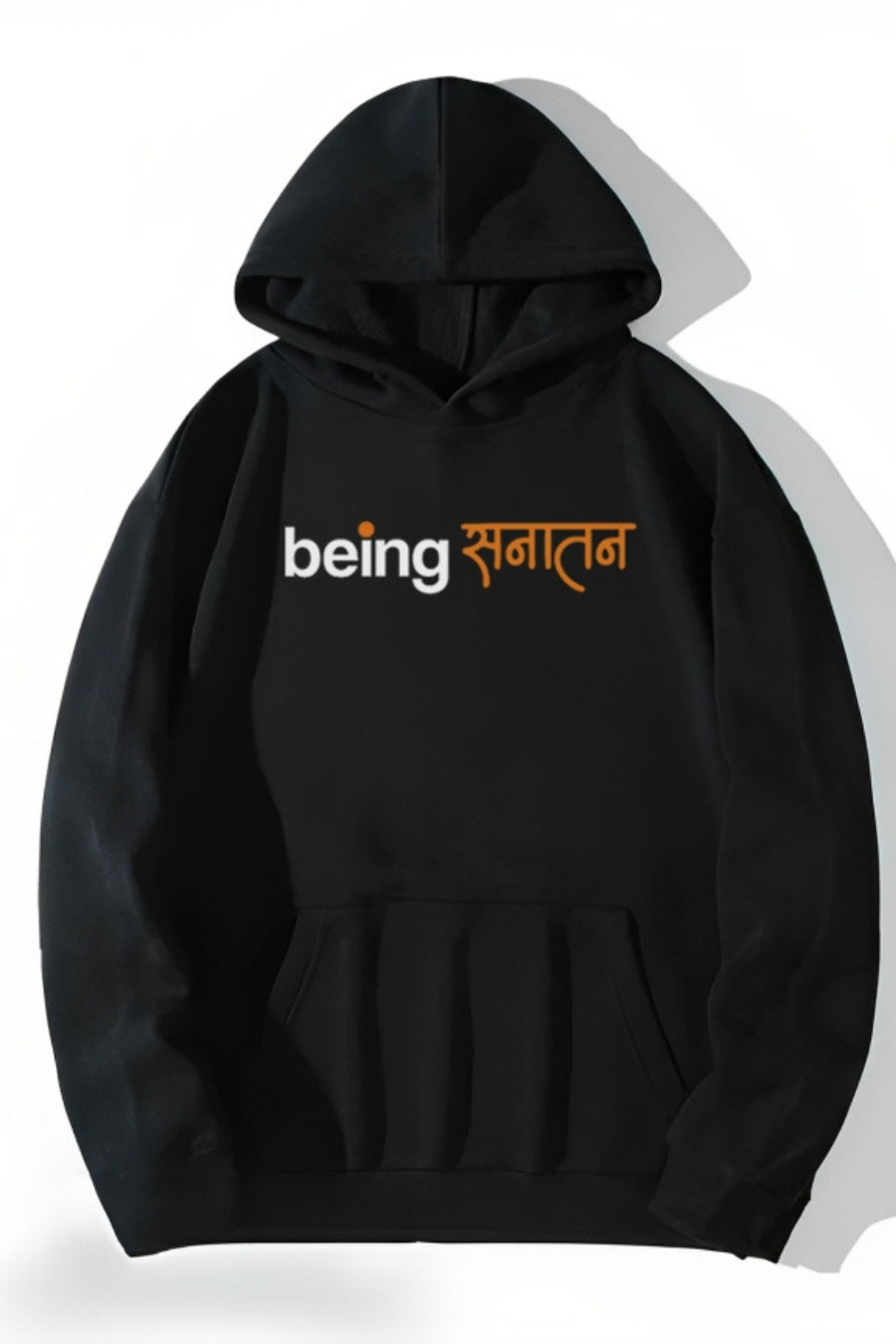 Being Sanatan Printed Black Hoodies