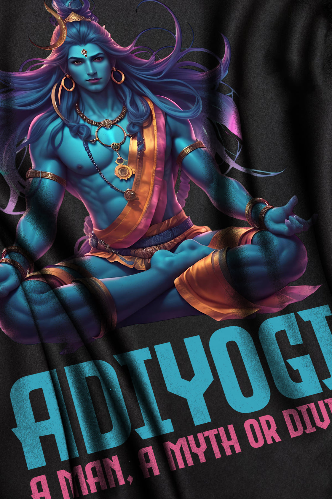 Men's Adiyogi Printed Oversized/Regular T-shirt