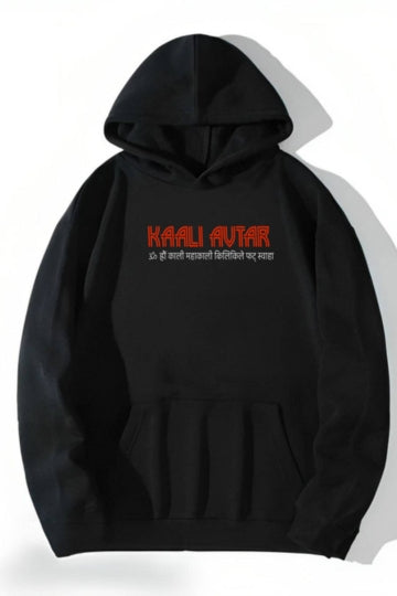 Kaali Avtar Printed Black Hoodies