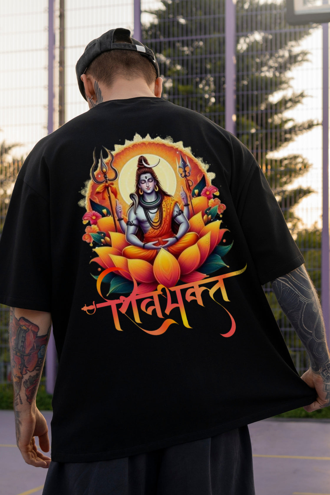 Men's Shiv Bhakt Printed Oversized/Regular T-shirt