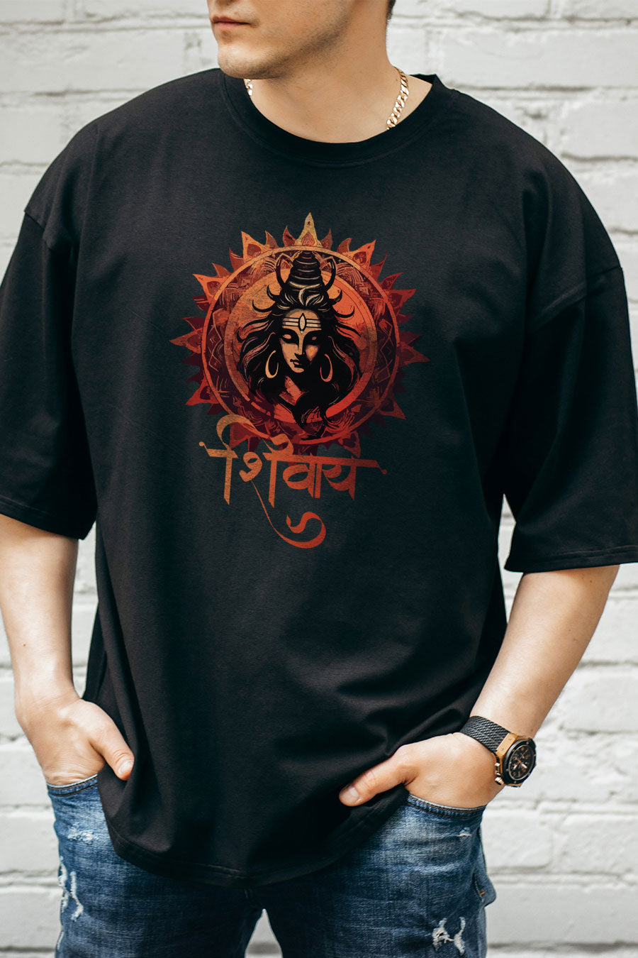 Men's Shivay Printed Oversized/Regular T-shirt