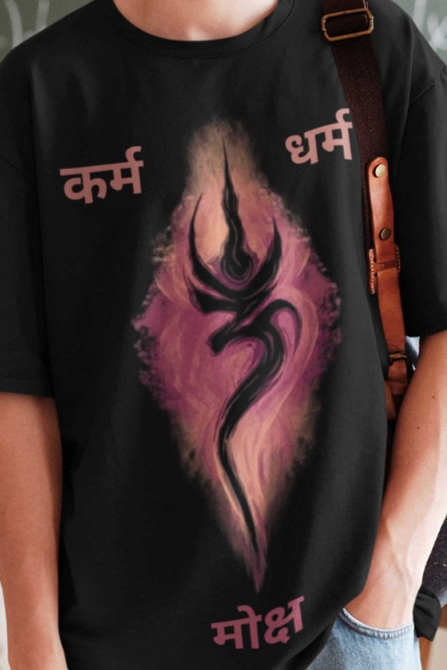 Men's Karm Dharm Moksha Printed Oversized/Regular T-Shirt