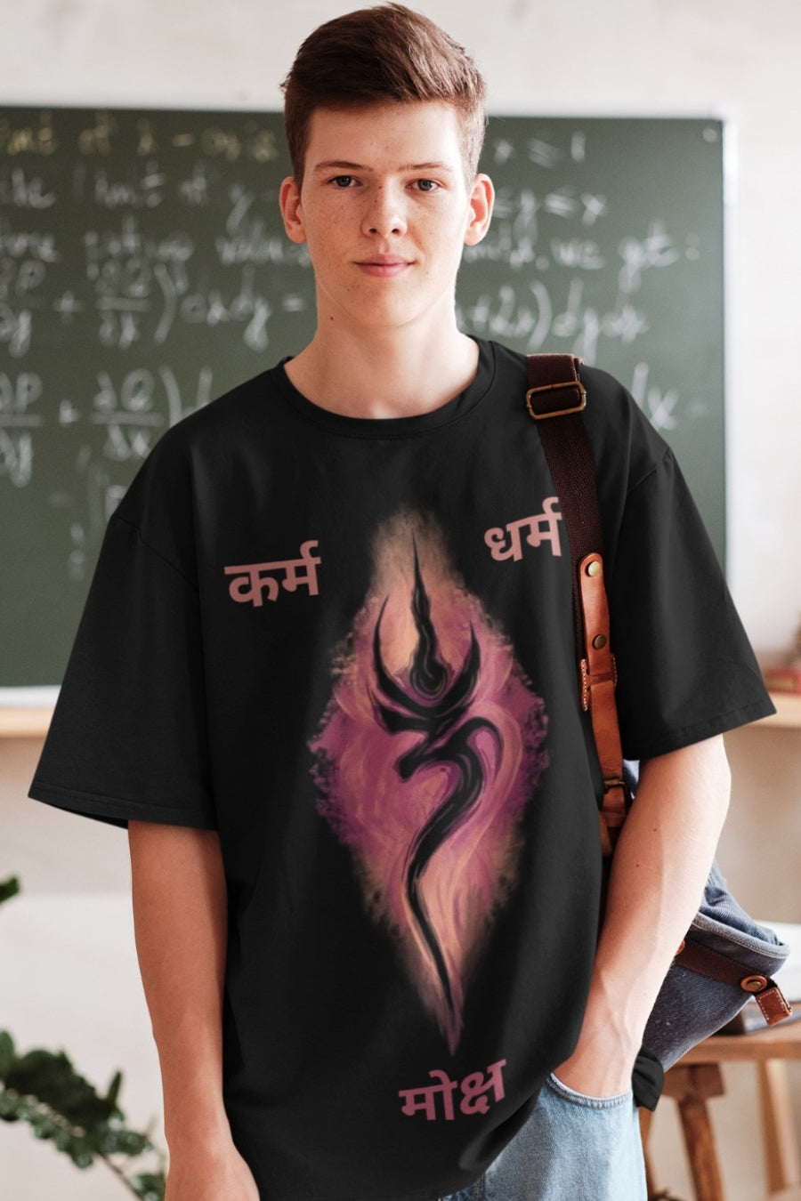 Men's Karm Dharm Moksha Printed Oversized/Regular T-Shirt