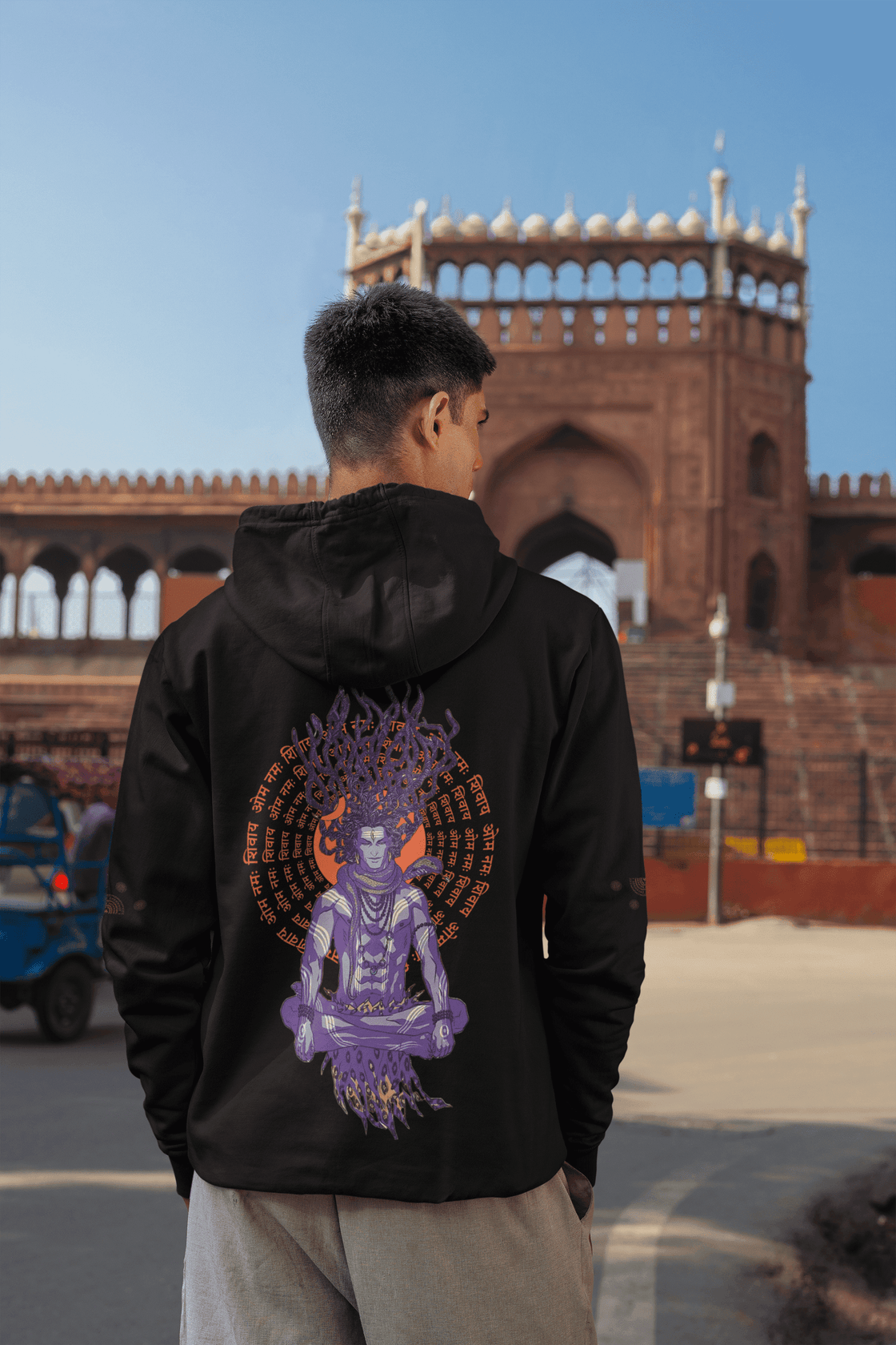 Om Namah Shivay Printed Black Hoodies